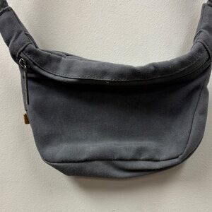 Day Owl First Mile Gray Canvas Bag Small Crossbody Adjustable